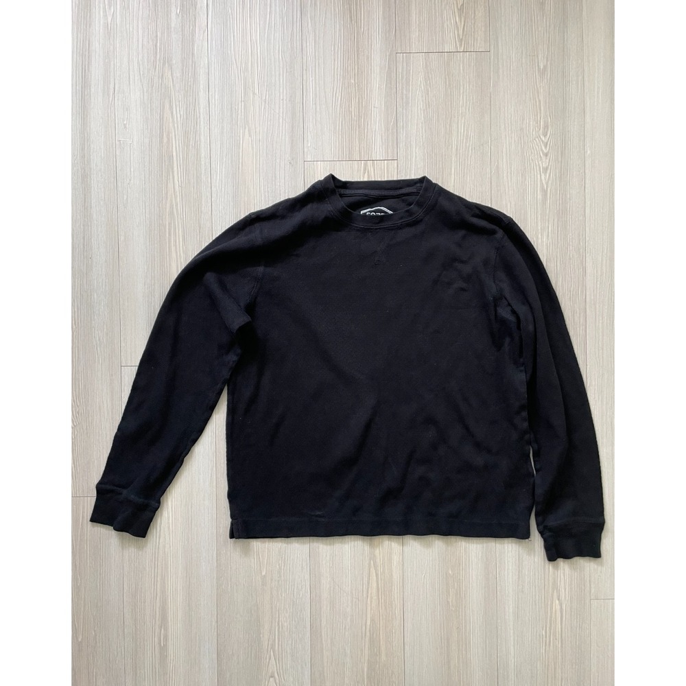 Faze 1 Women's Black Knit Thermal Long Sleeve Top Sz S Basic Lightweight